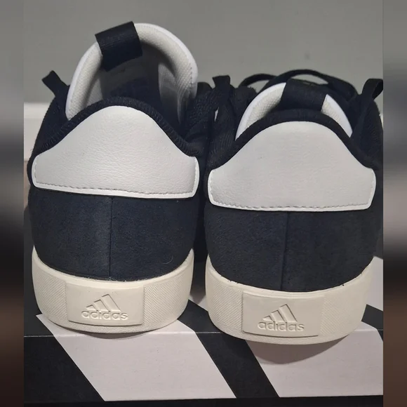 adidas Men's Black and White Striped Sneakers - Picture 4 of 6